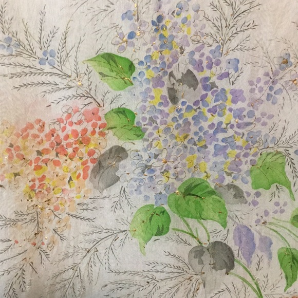 Accessories - VTG. SCARF. FLORAL. MULTI COLORS SPARKLEY